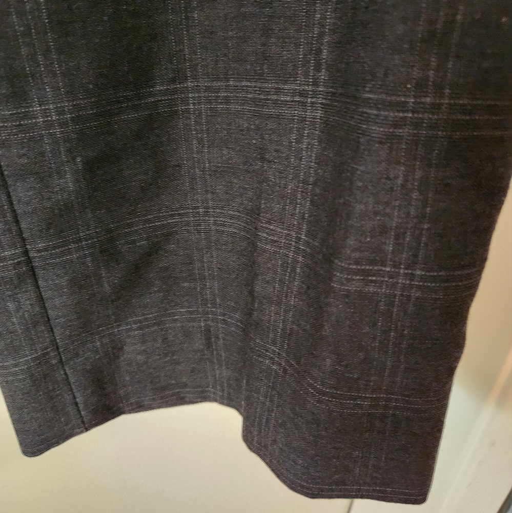 Banana Republic Factory Men's Tailored Fit Dress Pants 33/34 Dark Gray Plaid - Picture 6 of 15